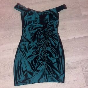 green Off-Shoulder Dress